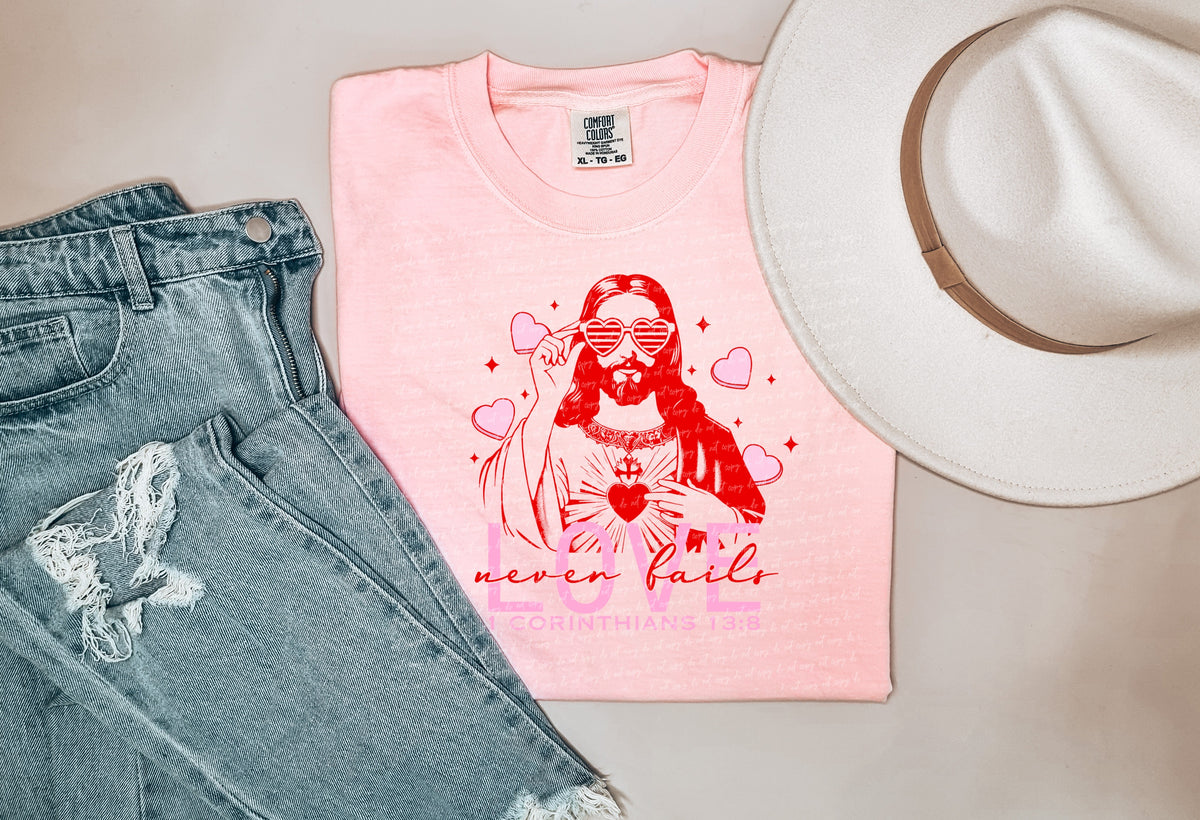 Love never fails jesus 22064 DTF transfer