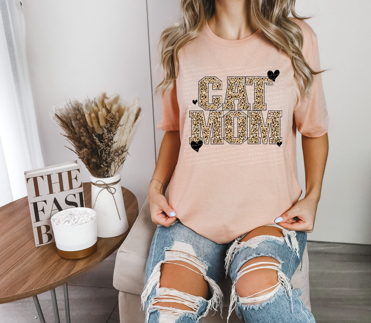 Cat mom leopard 22068 DTF transfer