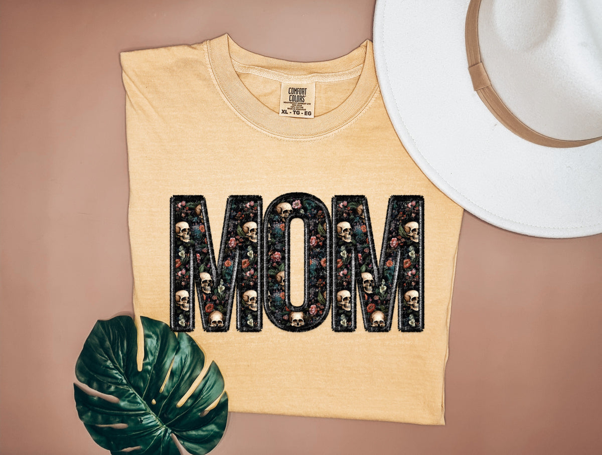 Mom skull filled 22084 DTF transfer