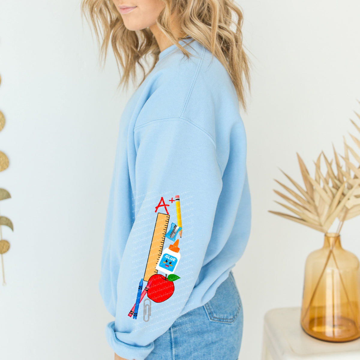 School supplies sleeve 22107 DTF transfer