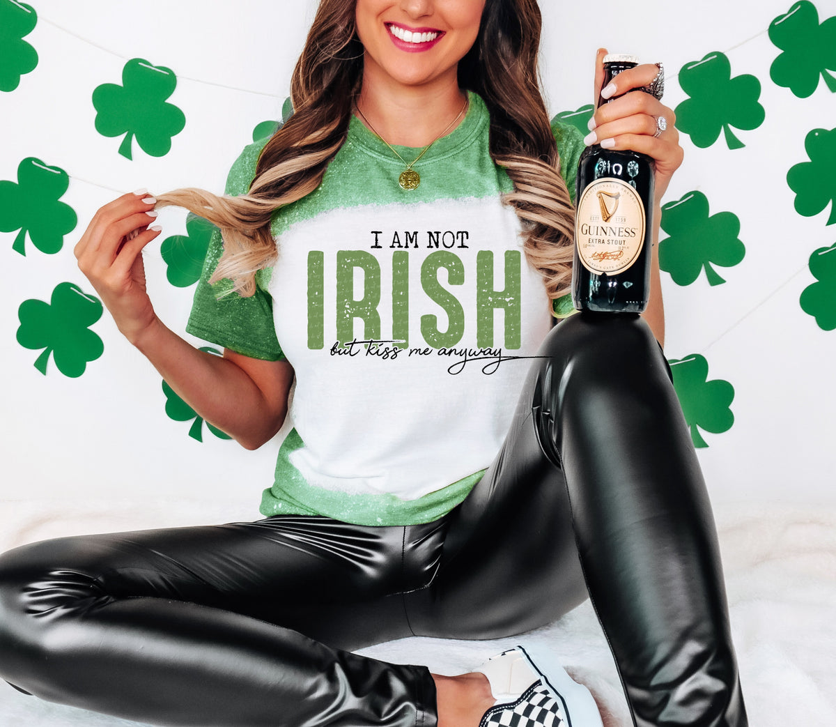 I am not irish but kiss me anyway 22117 DTF transfer
