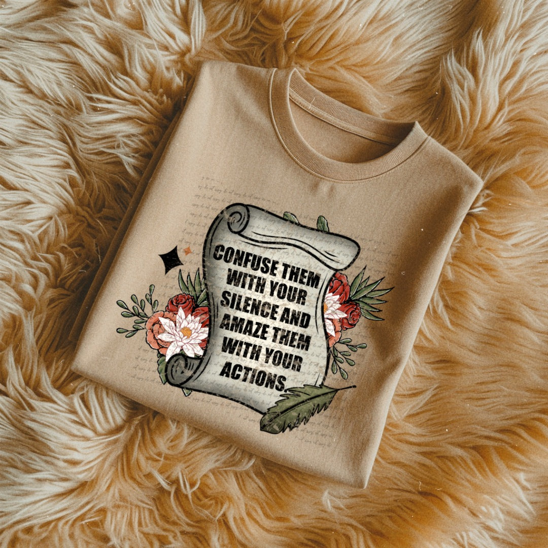 Confuse them with your silence GRUNGE 22166 DTF transfer