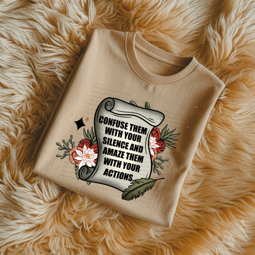 Confuse them with your silence 22167 DTF transfer