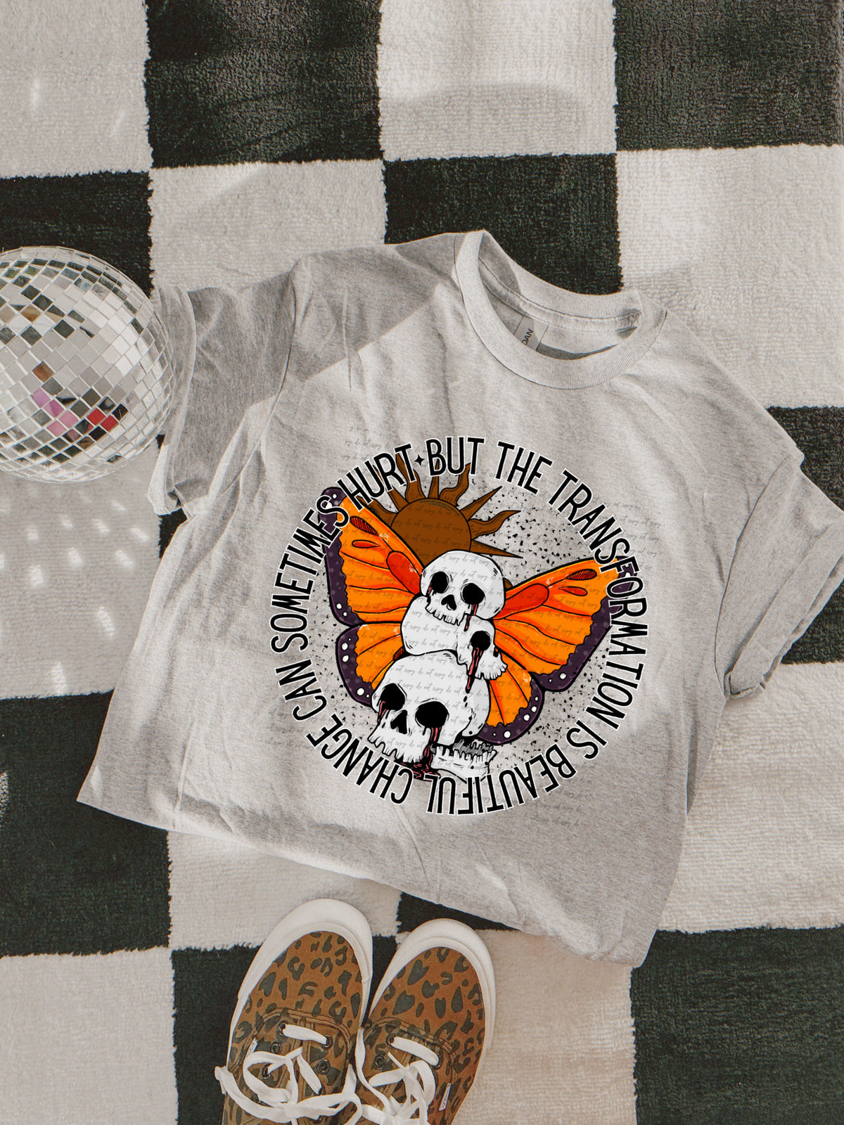 But the transformation is beautiful SKULLS 22246 DTF transfer