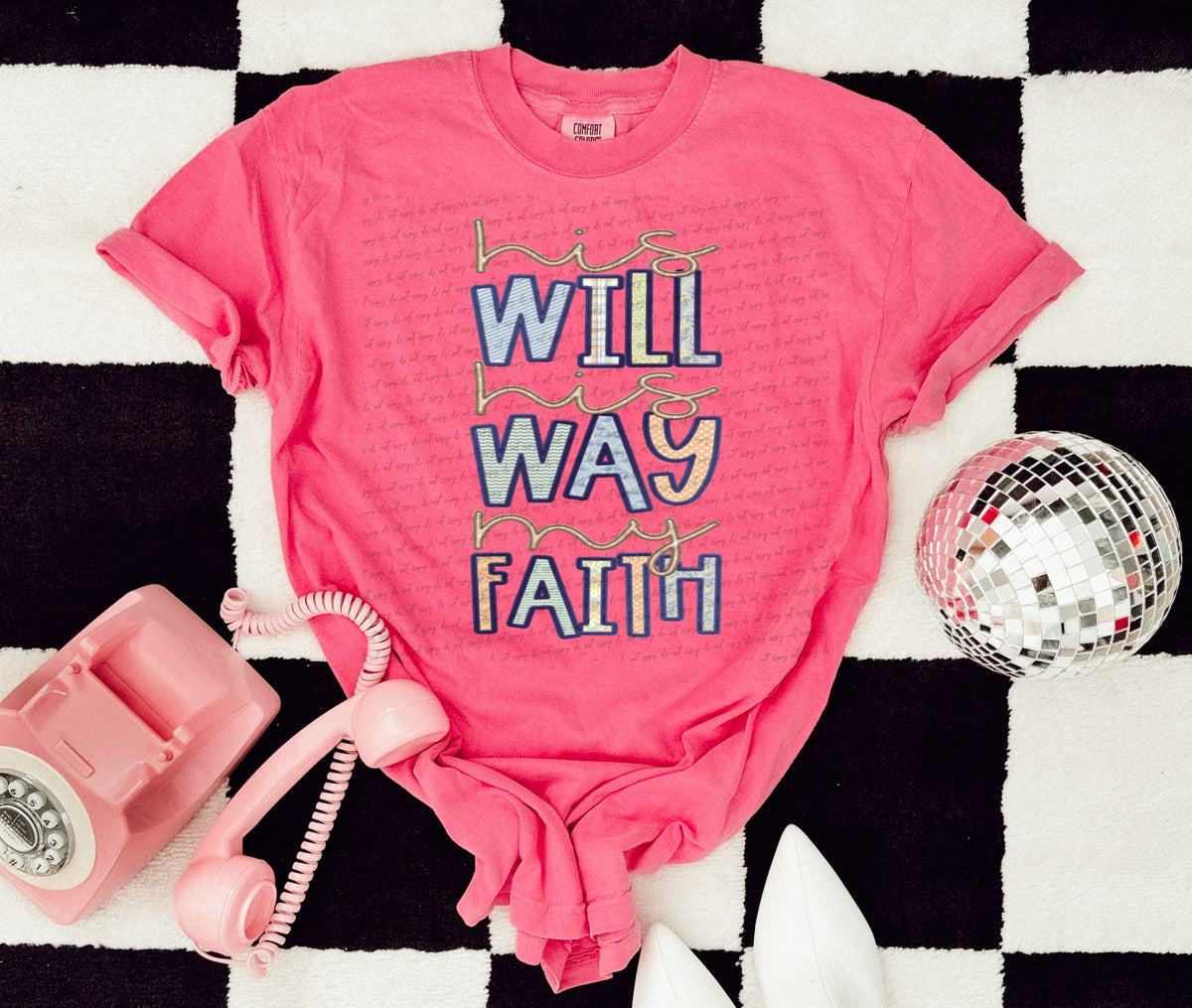 His will his way my faith colorful 22196  DTF transfer