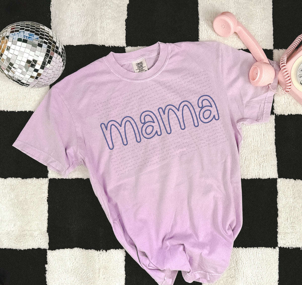Mama purple outline  22189 DTF transfer