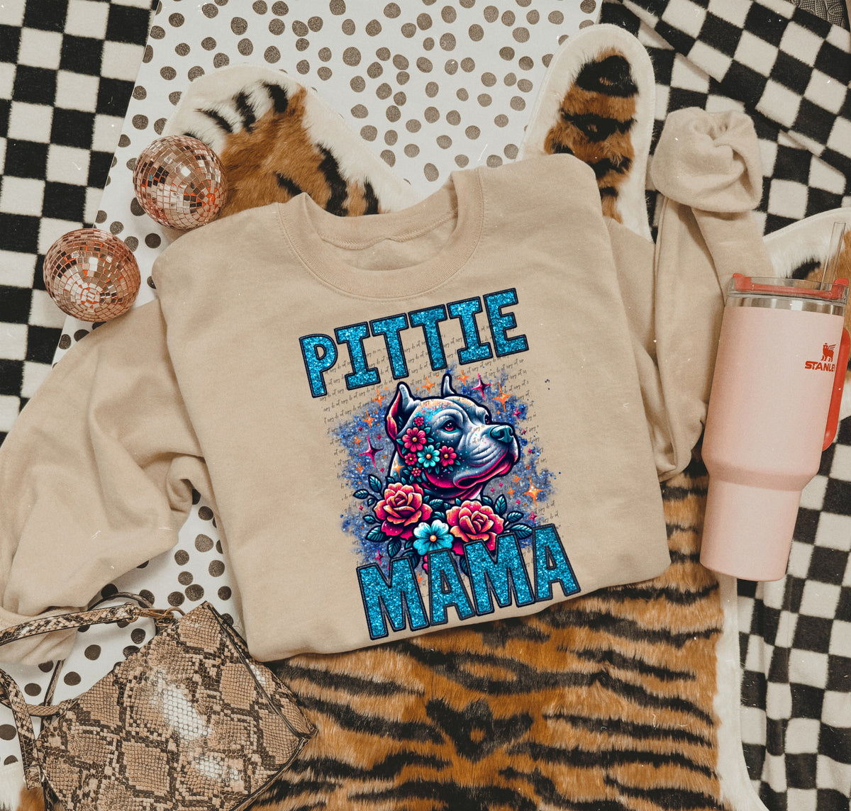 Pittie mama BLUE 22162 DTF transfer