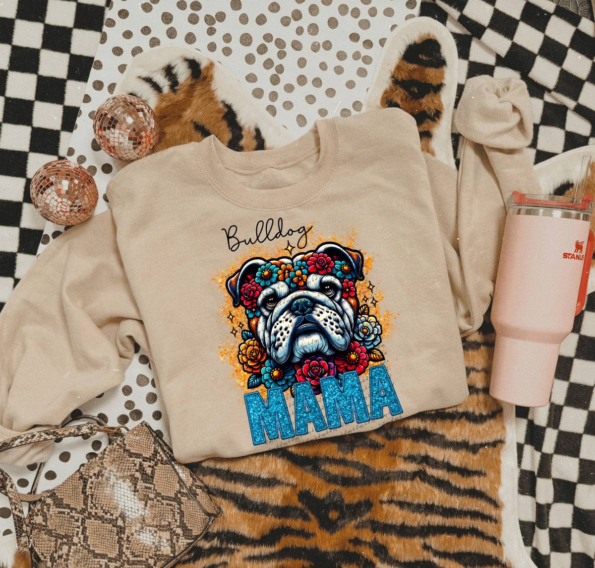 Bulldog mama  22142 DTF transfer