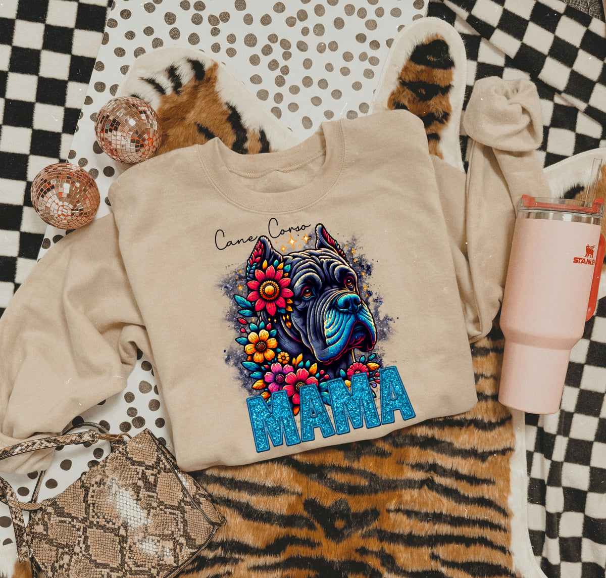 Cane corso mama BLACK 22135 DTF transfer