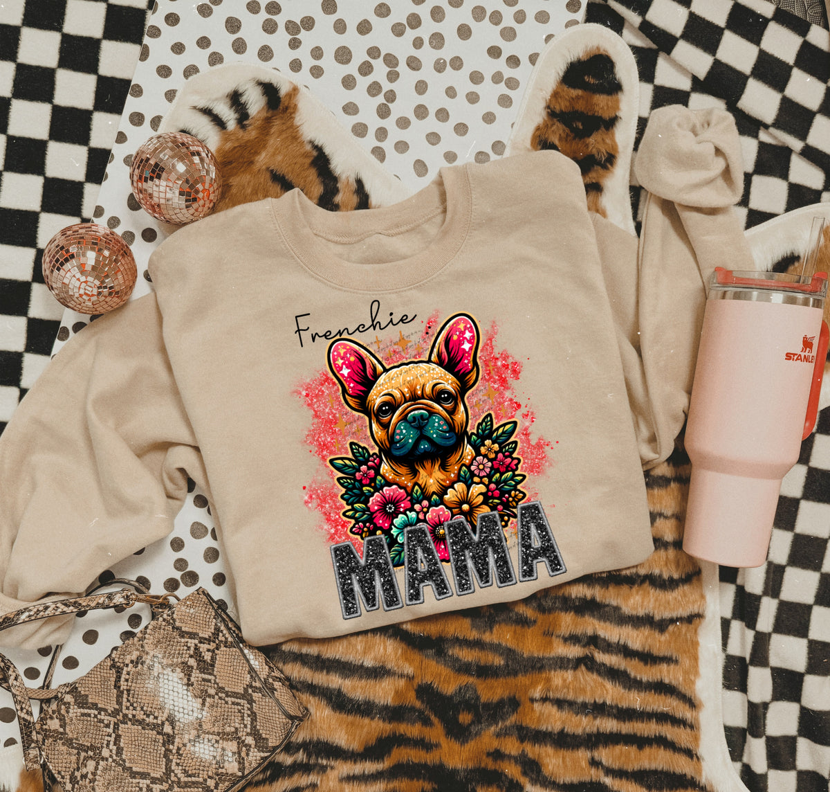 Frenchie mama BROWN 22125 DTF transfer