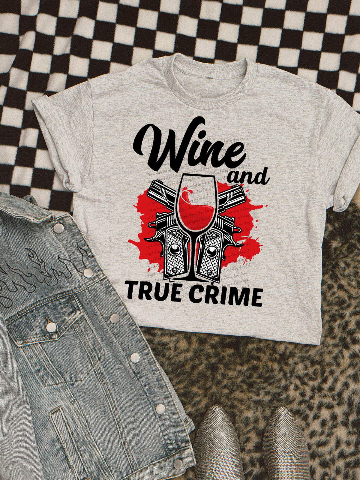 Wine and true crime 22217 DTF transfer