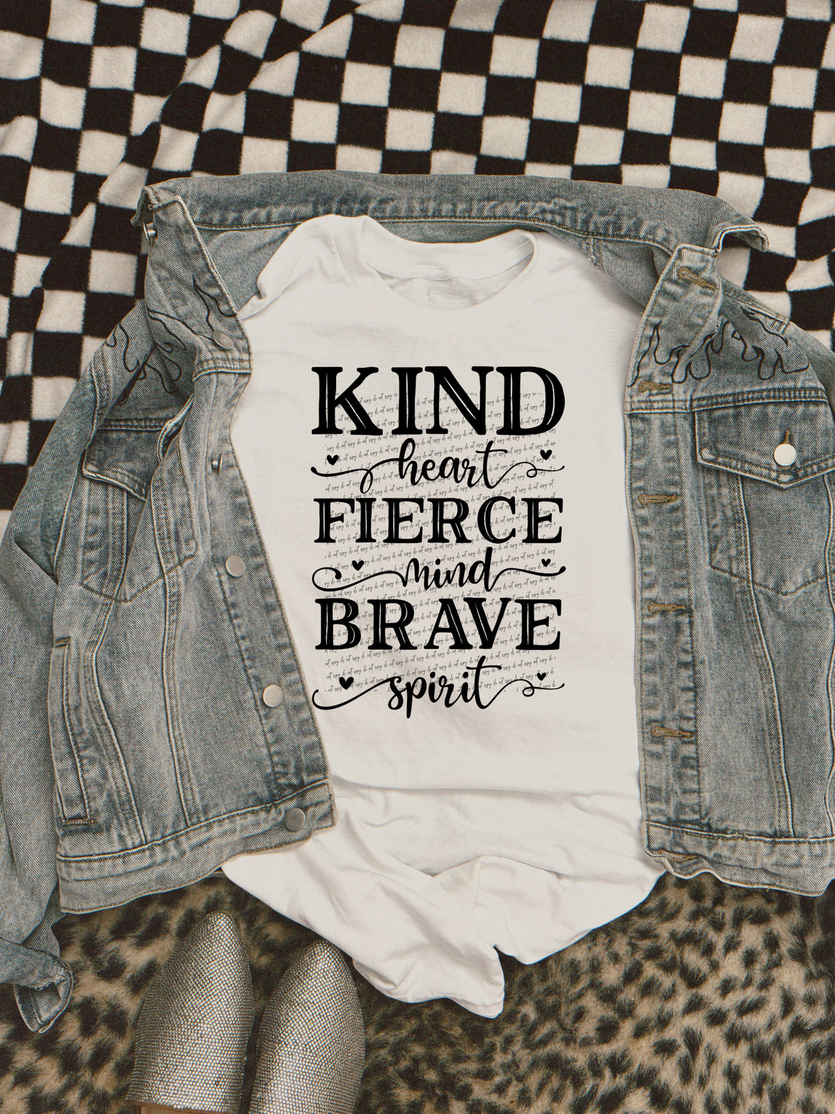 Kind heart fierce mind brave spirit 22268 DTF transfer