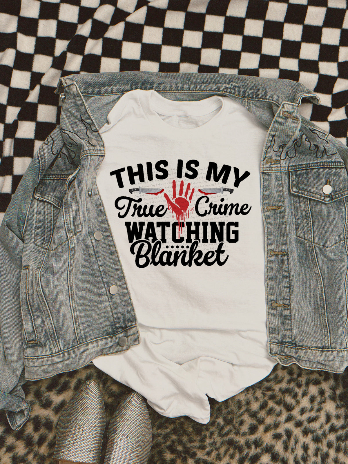 This is my true crime watching blanket 22270 DTF transfer