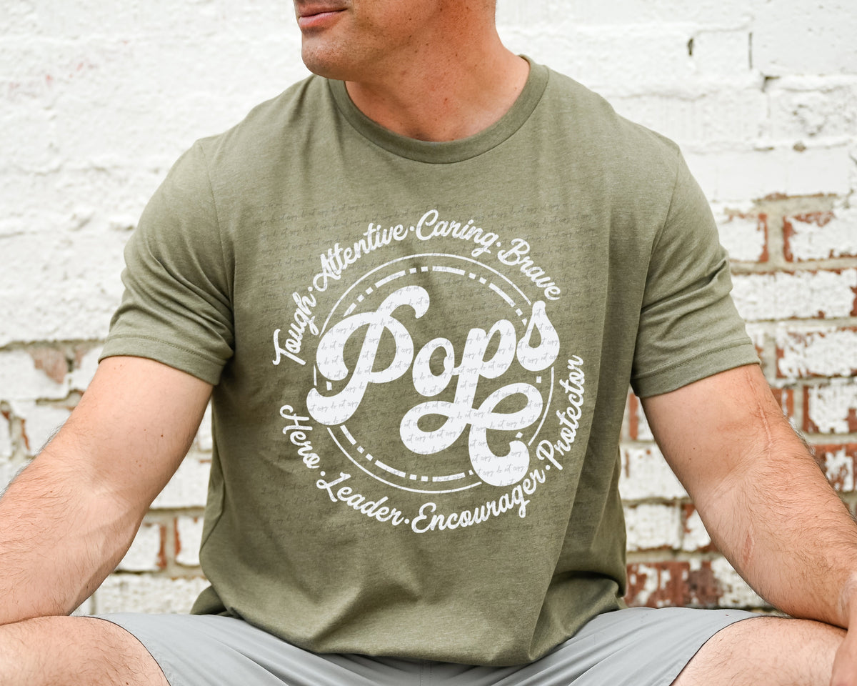 Pops tough attentive caring brave WHITE