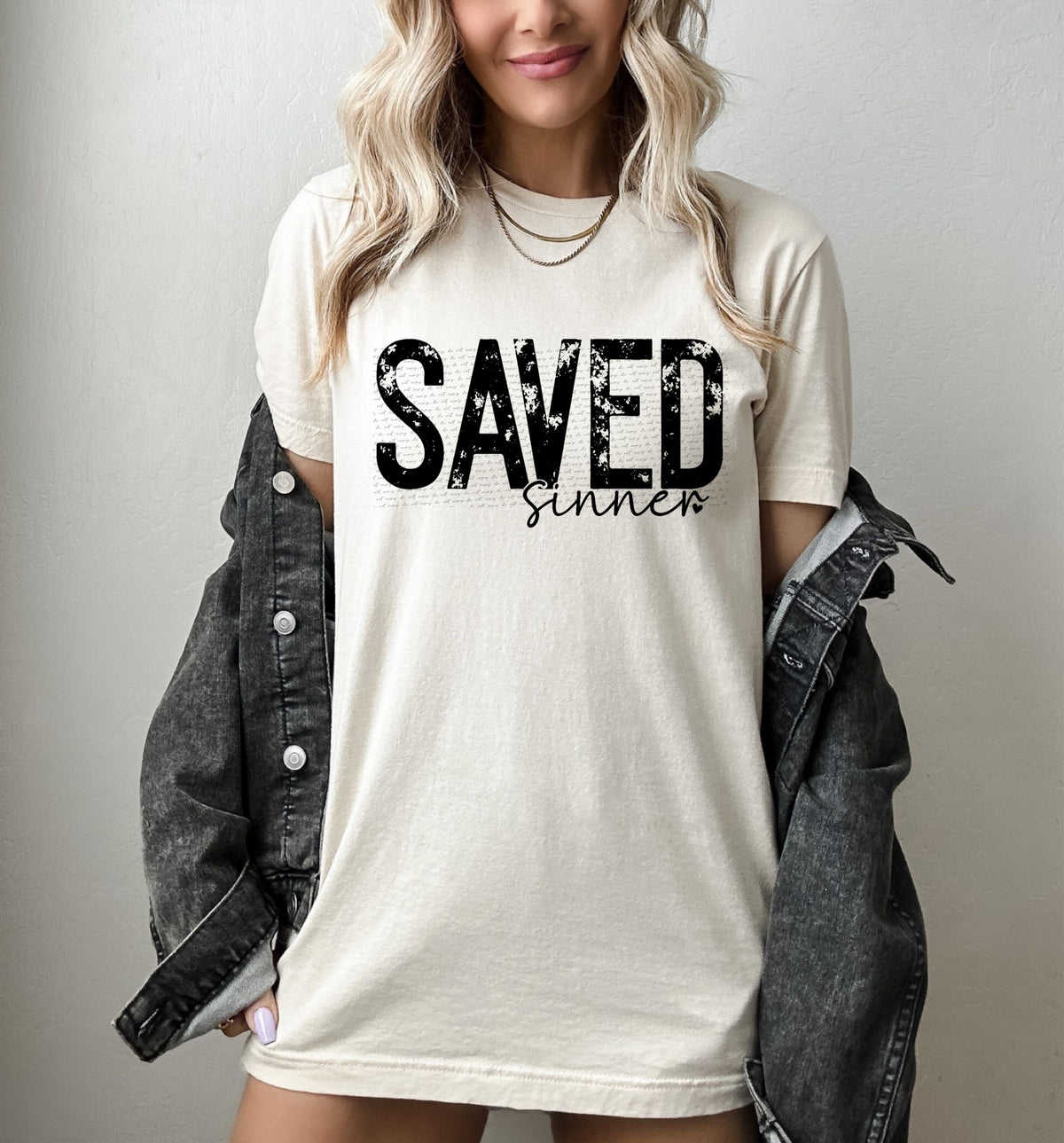 Saved sinner BLACK 22385 DTF transfer