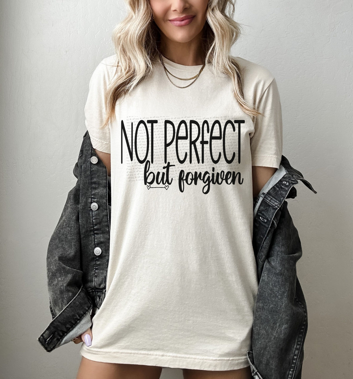 Not perfect but forgiven BLACK 22387 DTF transfer