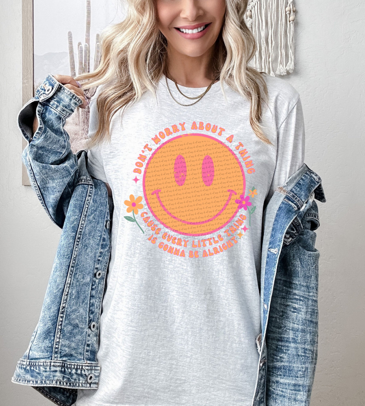 Dont worry about a thing smiley 22392 DTF transfer