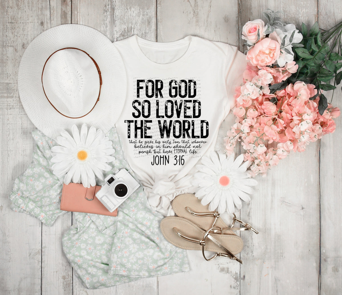 For God so loved the world BLACK 22367 DTF transfer