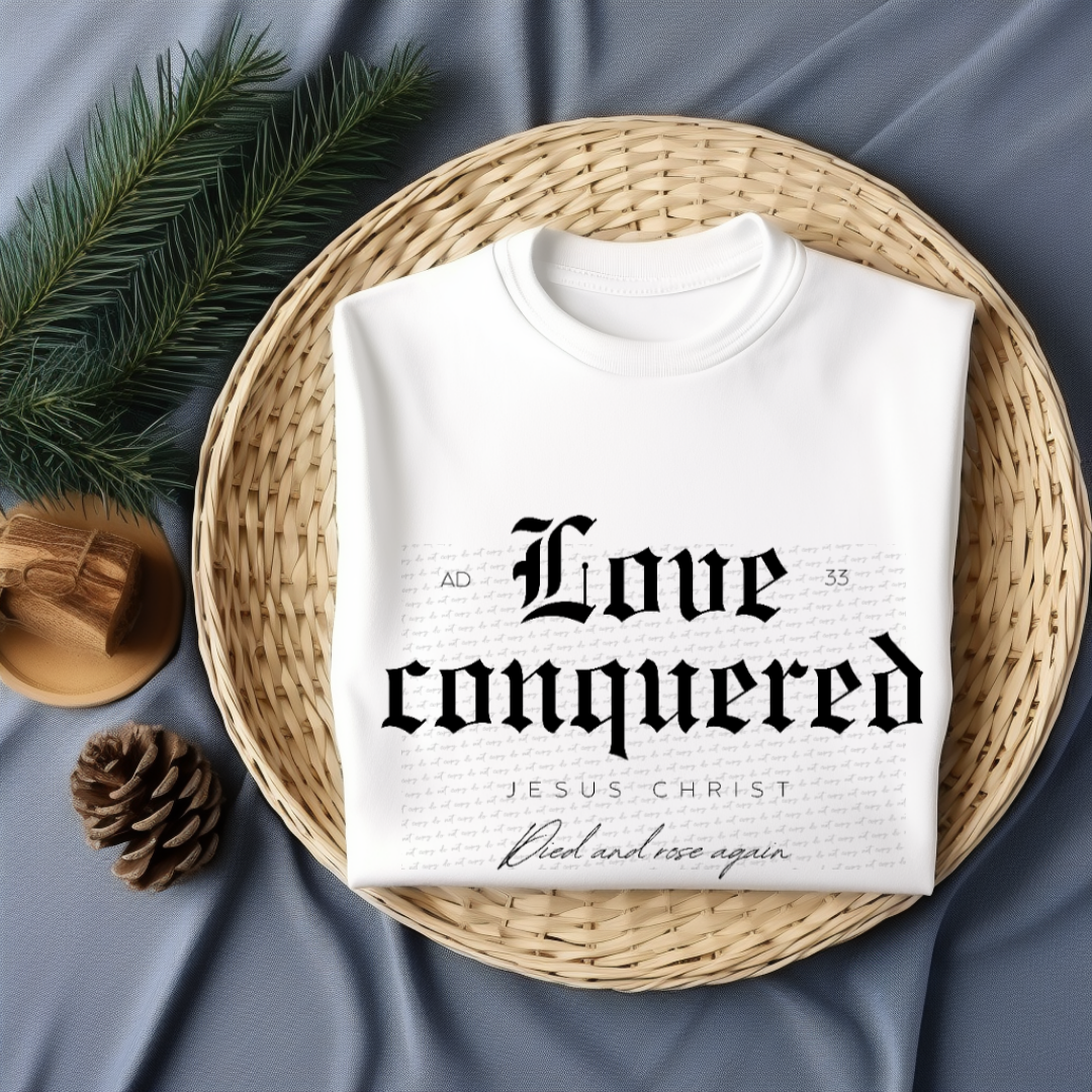 Love conquered BLACK 22422 DTF transfer