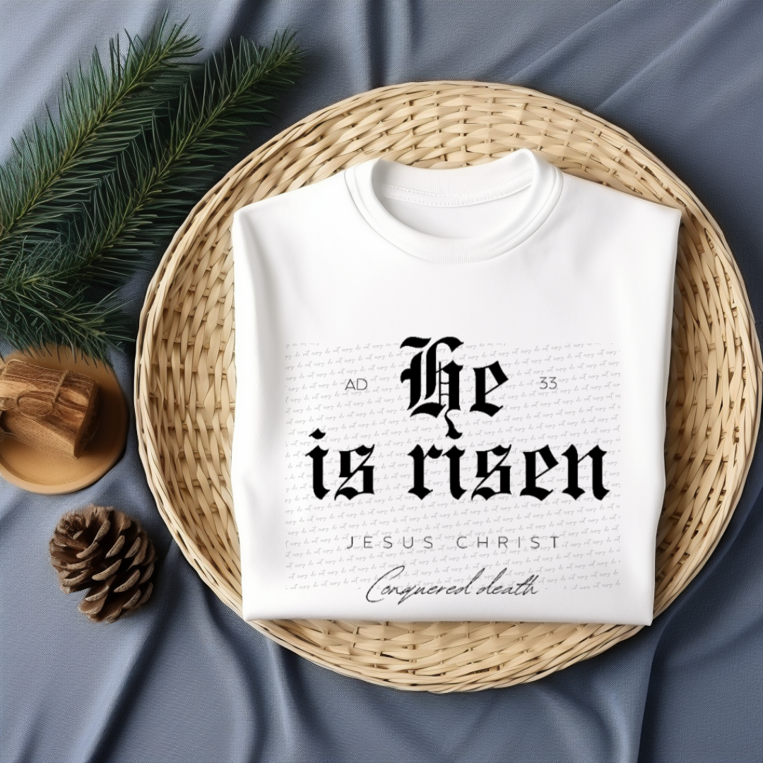 He is risen Jesus Christ BLACK 22423 DTF transfer