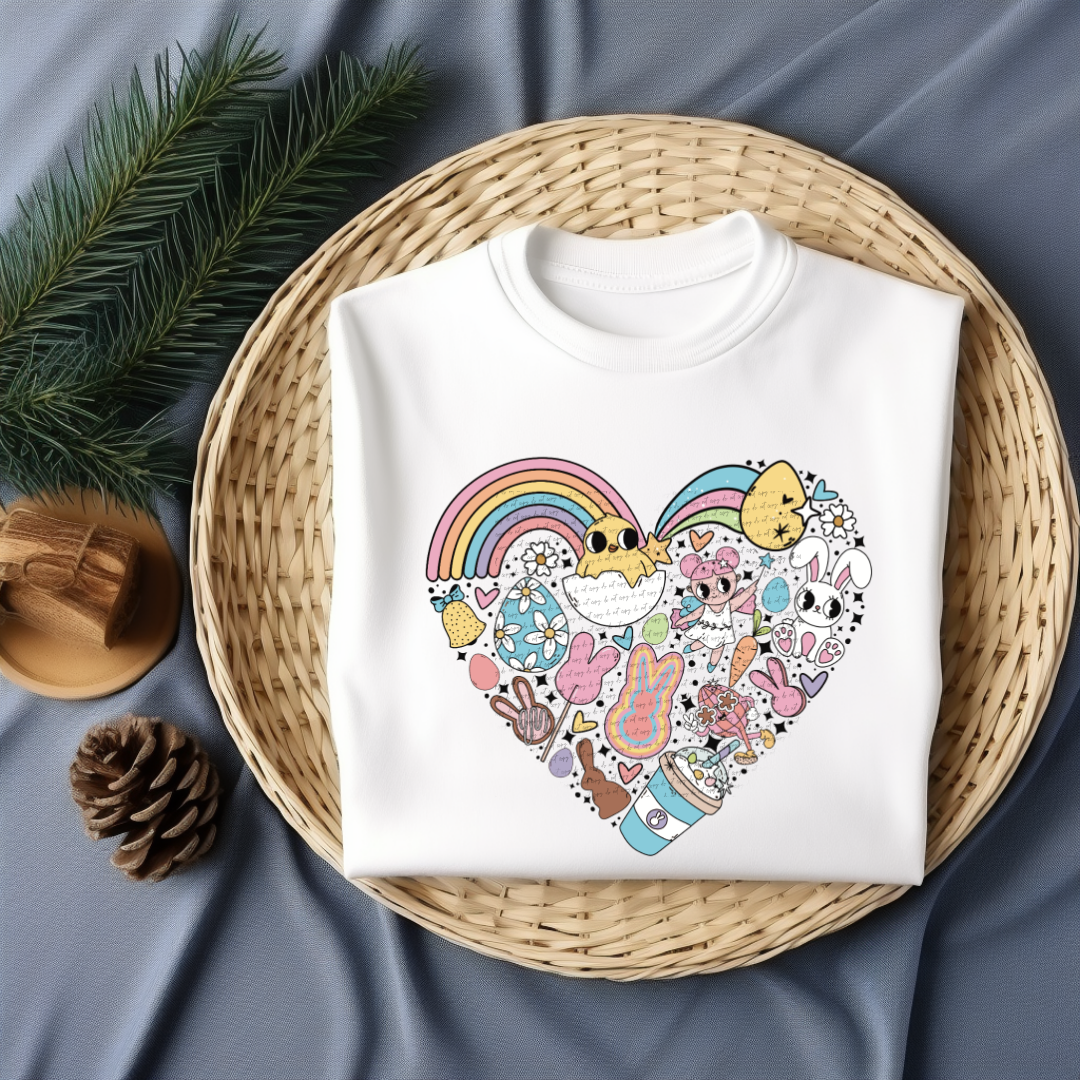 Easter heart  22424 DTF transfer