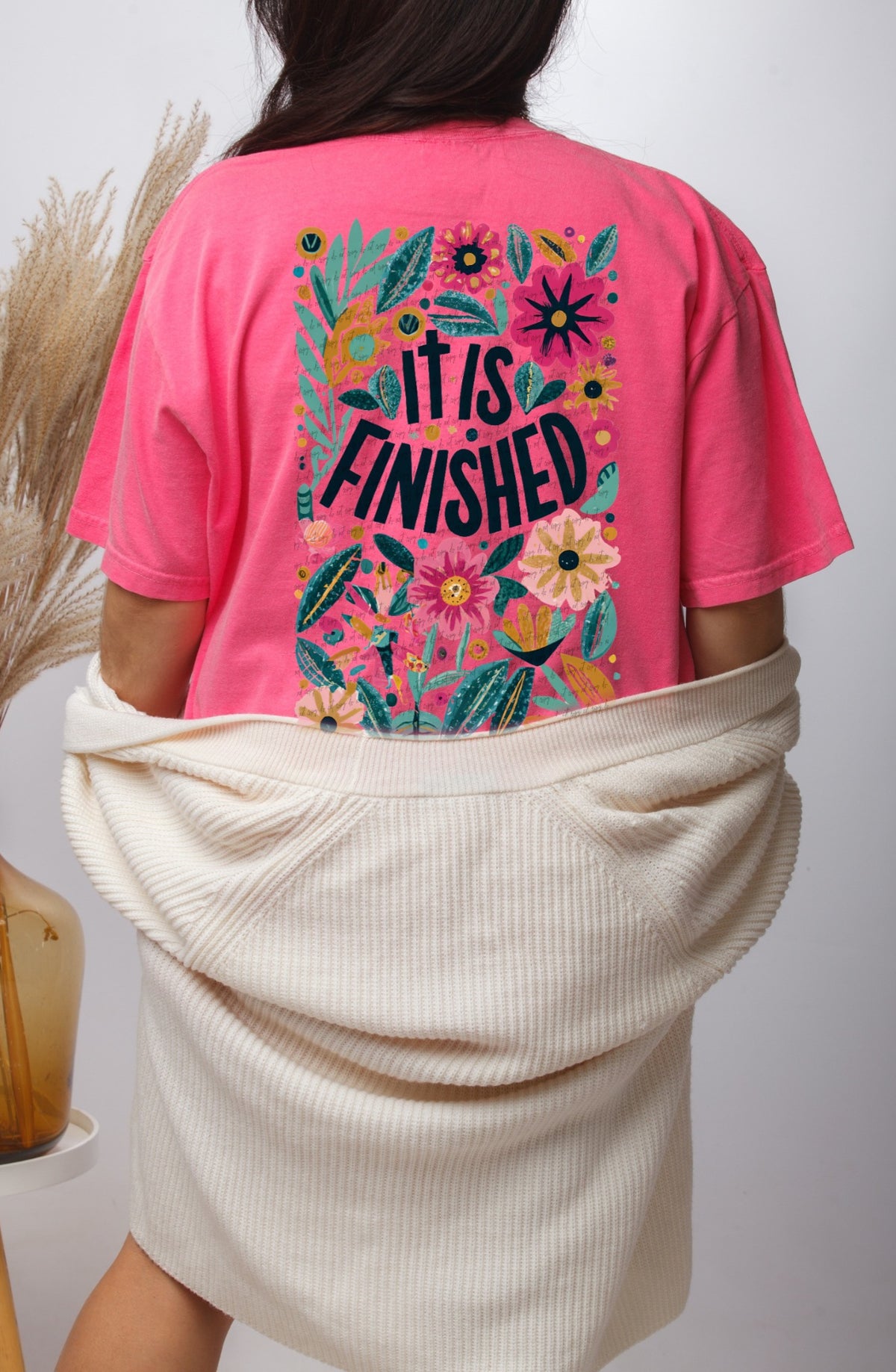 It is finished floral back 22404 DTF transfer