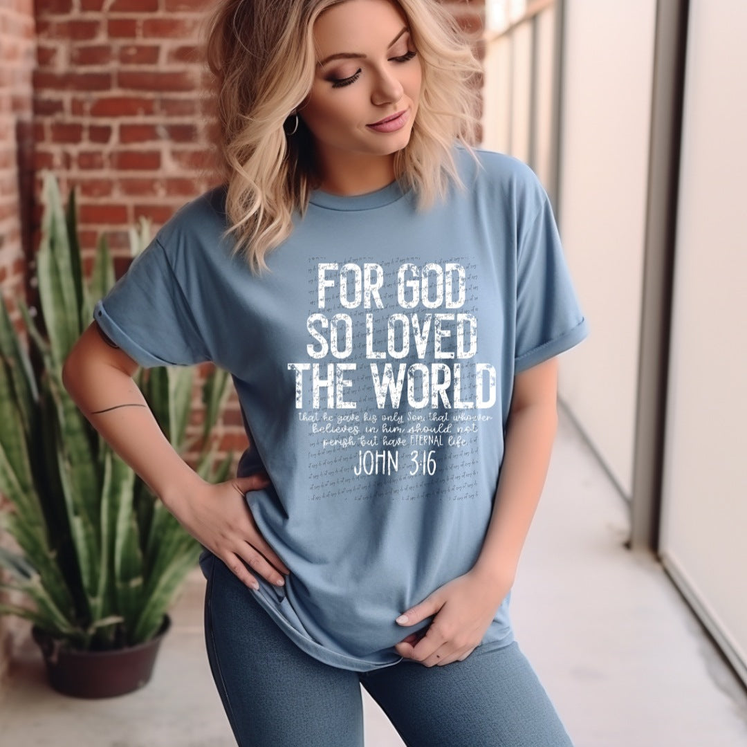 For God so loved the world WHITE  22395 DTF transfer