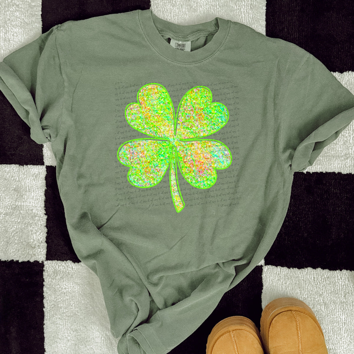 Sequin clover 22403 DTF transfer