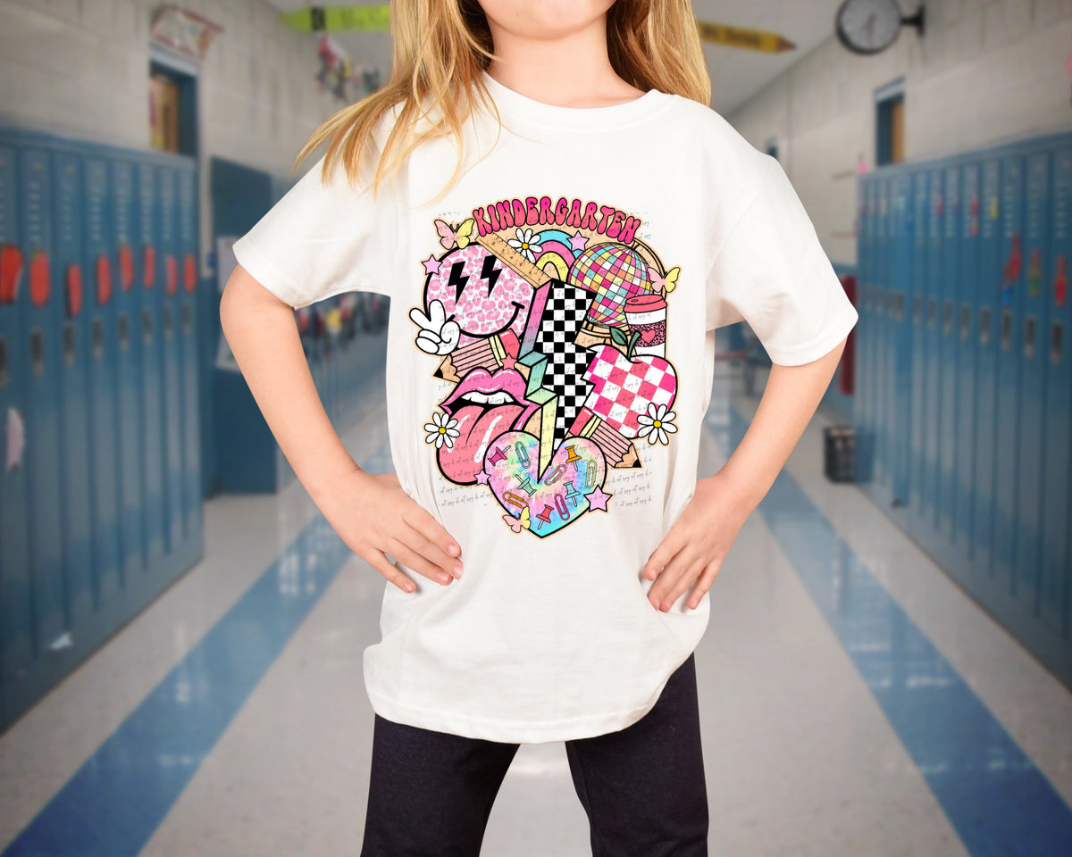 Kindergarten pink retro 22537 DTF transfer