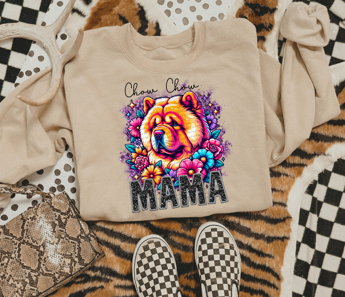 Chow chow mama SEQUIN 22486 DTF transfer