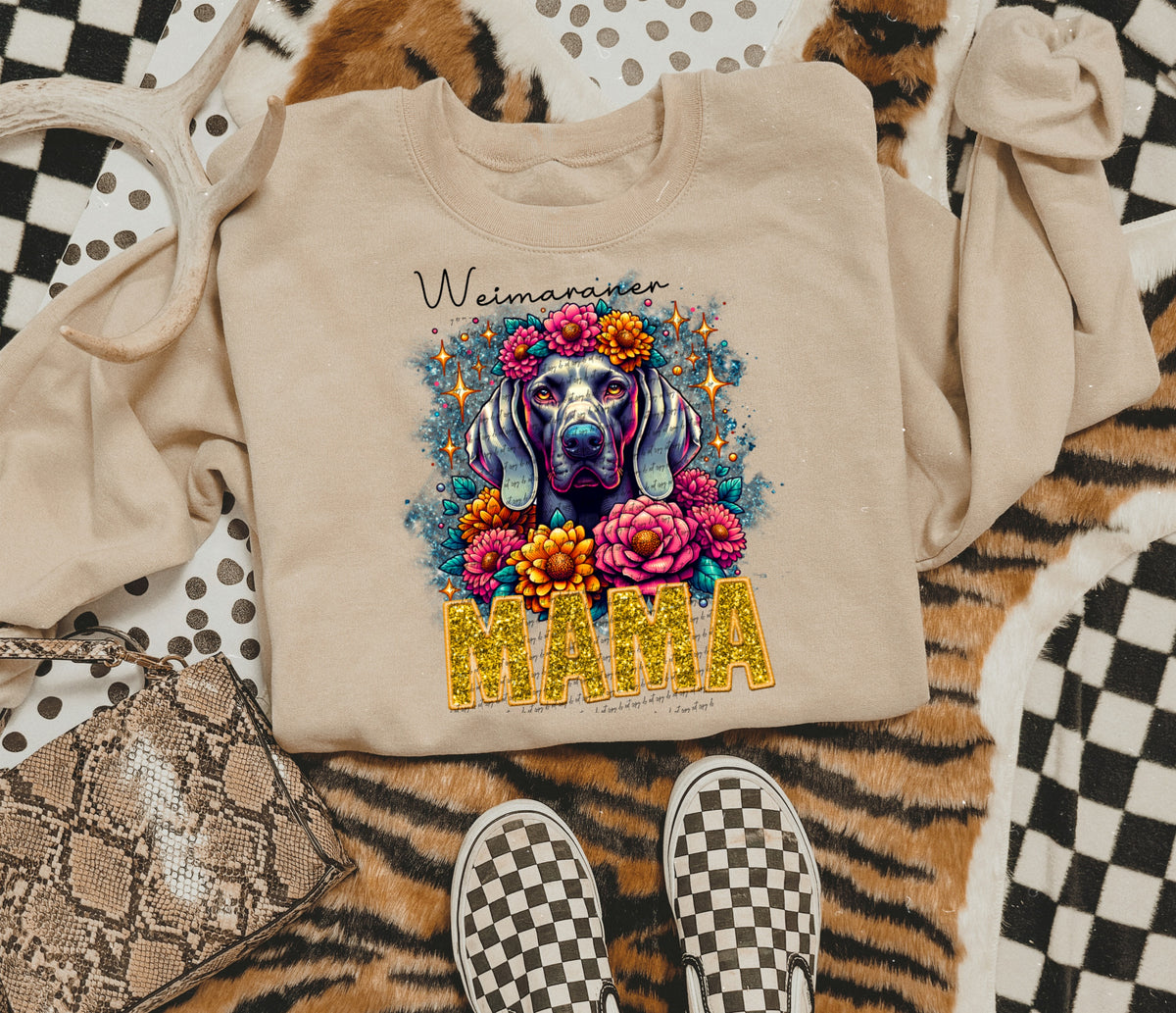 Weimaraner mama SEQUIN 22480 DTF transfer
