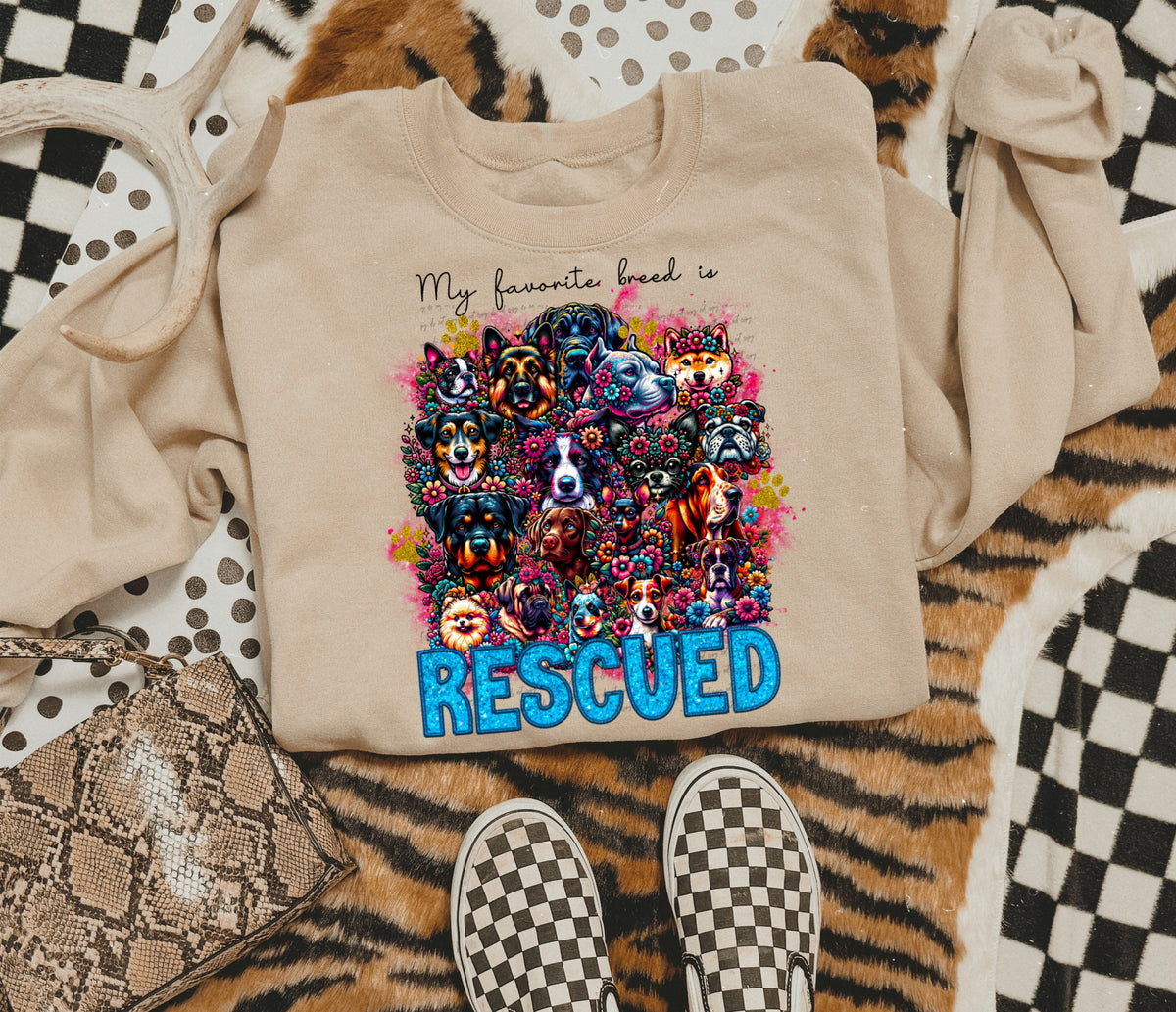 My favorite breed is rescused SEQUIN 22479 DTF transfer