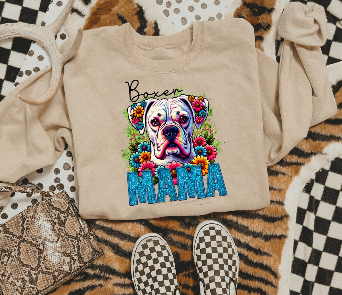 Boxer white mama SEQUIN 22465 DTF transfer