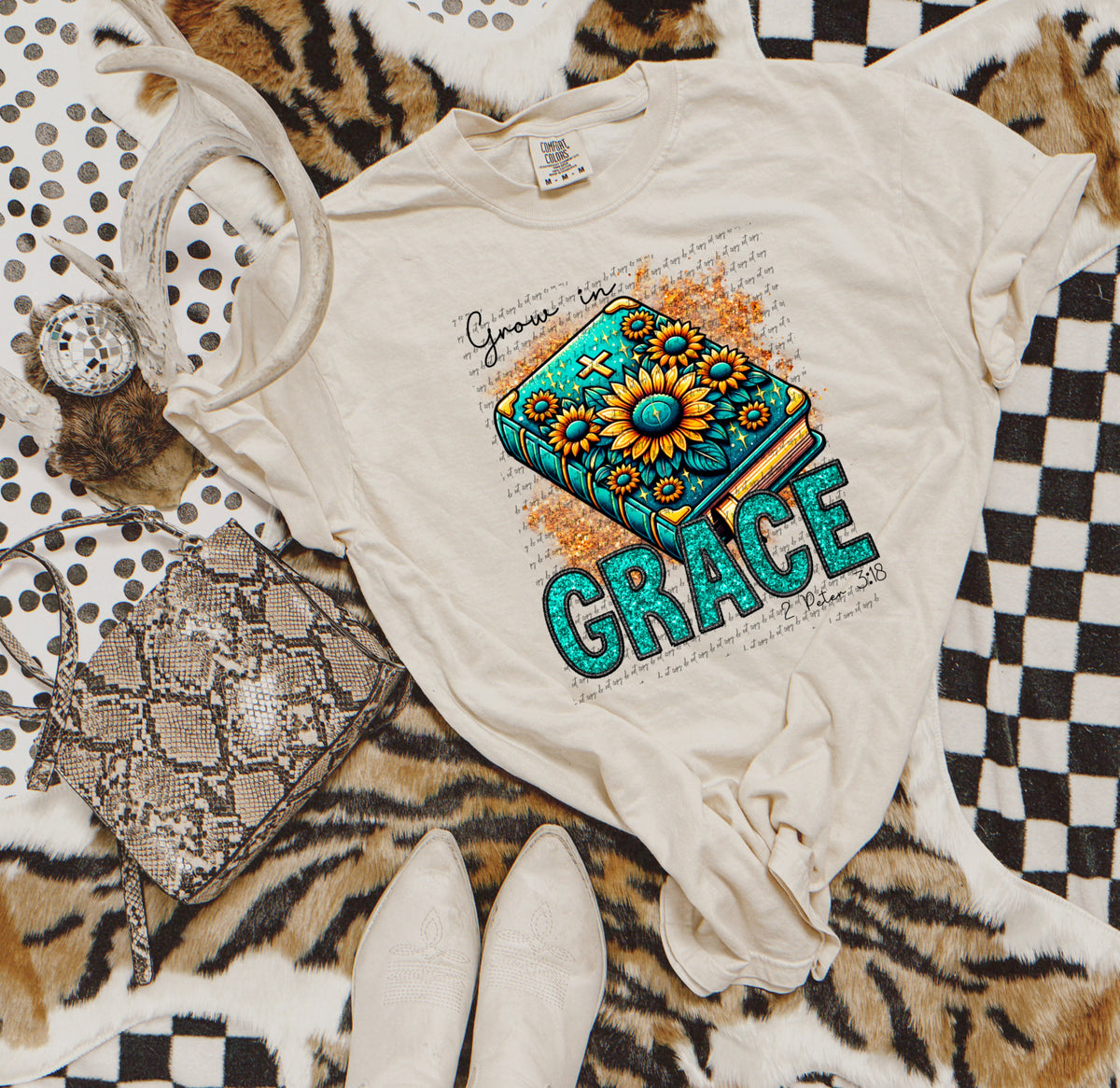 Grow in grace sequin bible 22446 DTF transfer