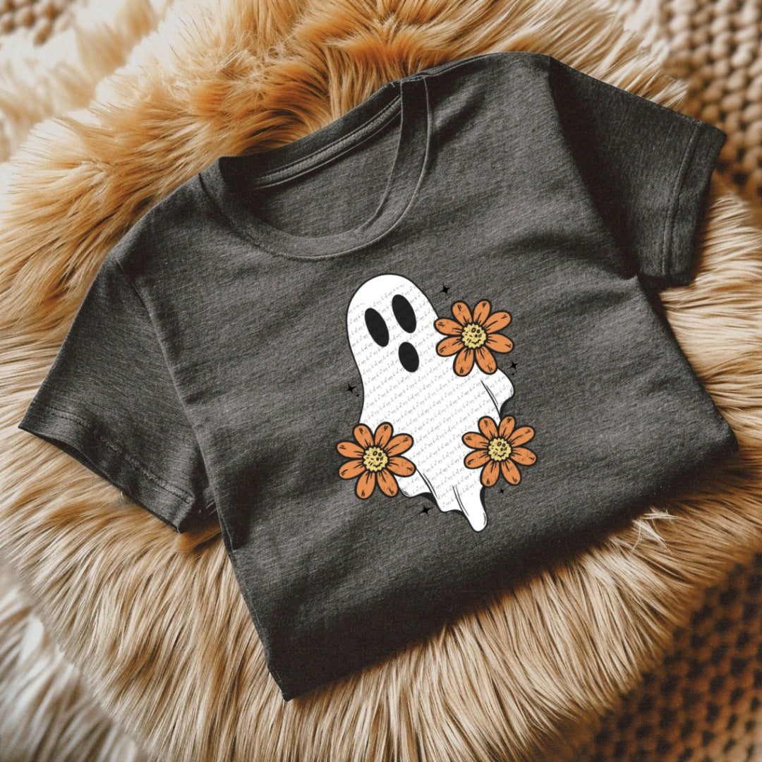 Orange flower ghost 22543 DTF transfer