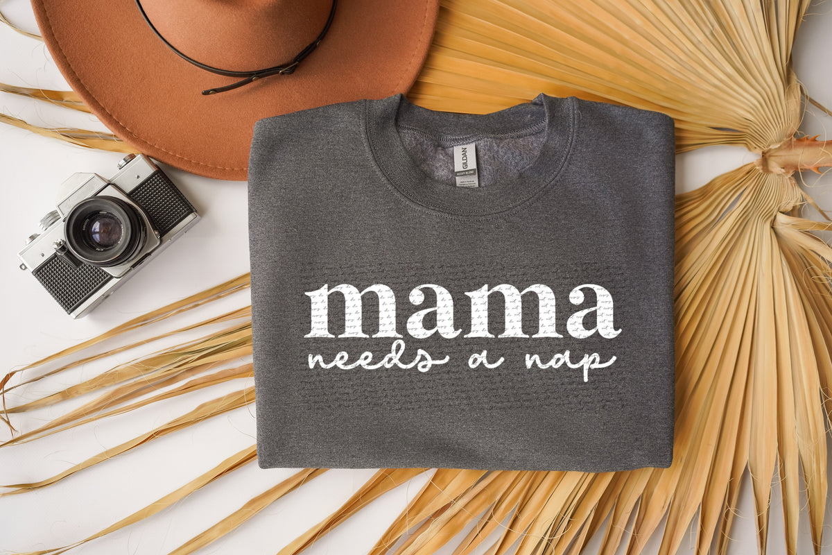 Mama needs a nap WHITE 22568 DTF transfer