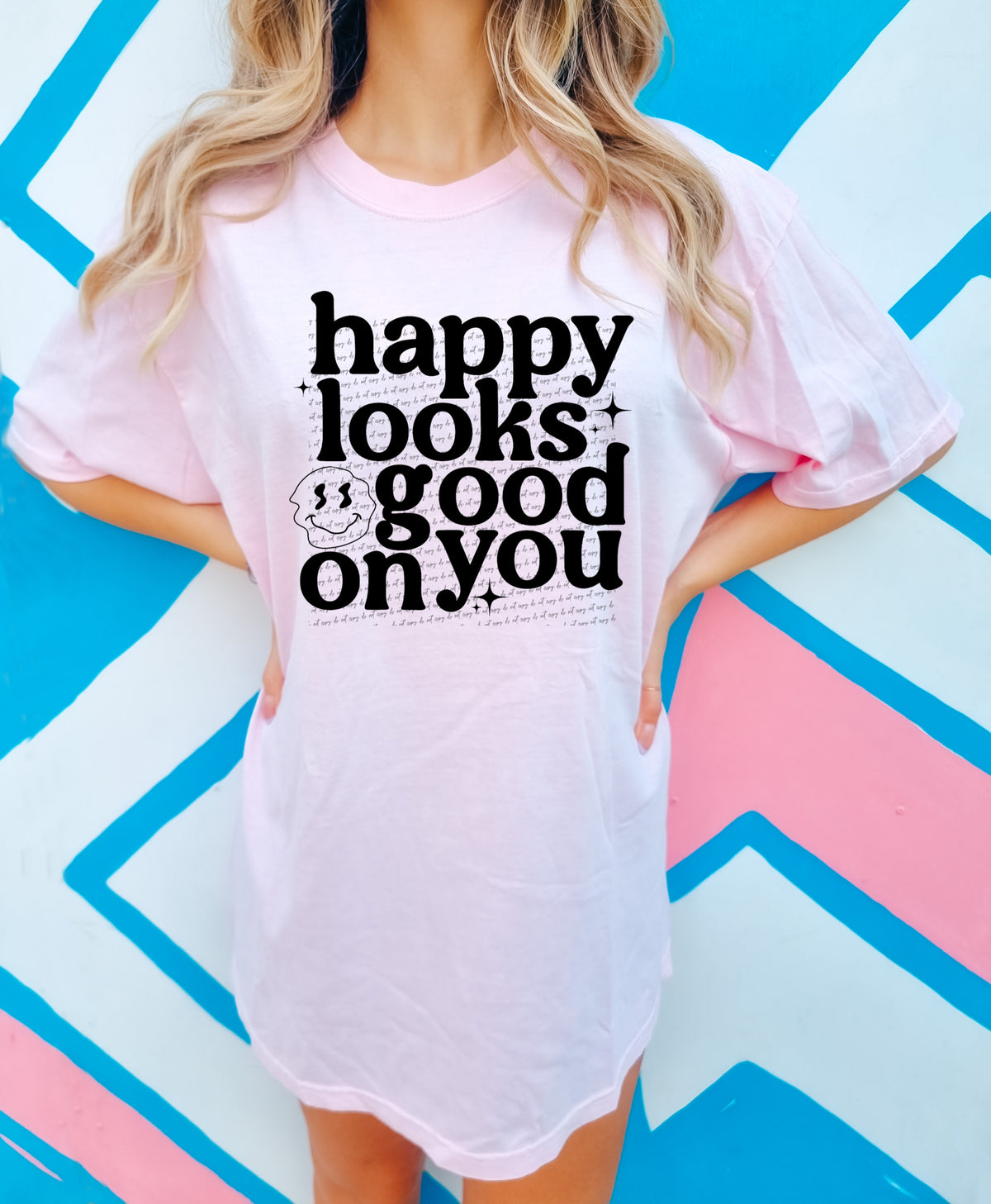 Happy looks good on you smiley 22563 DTF transfer
