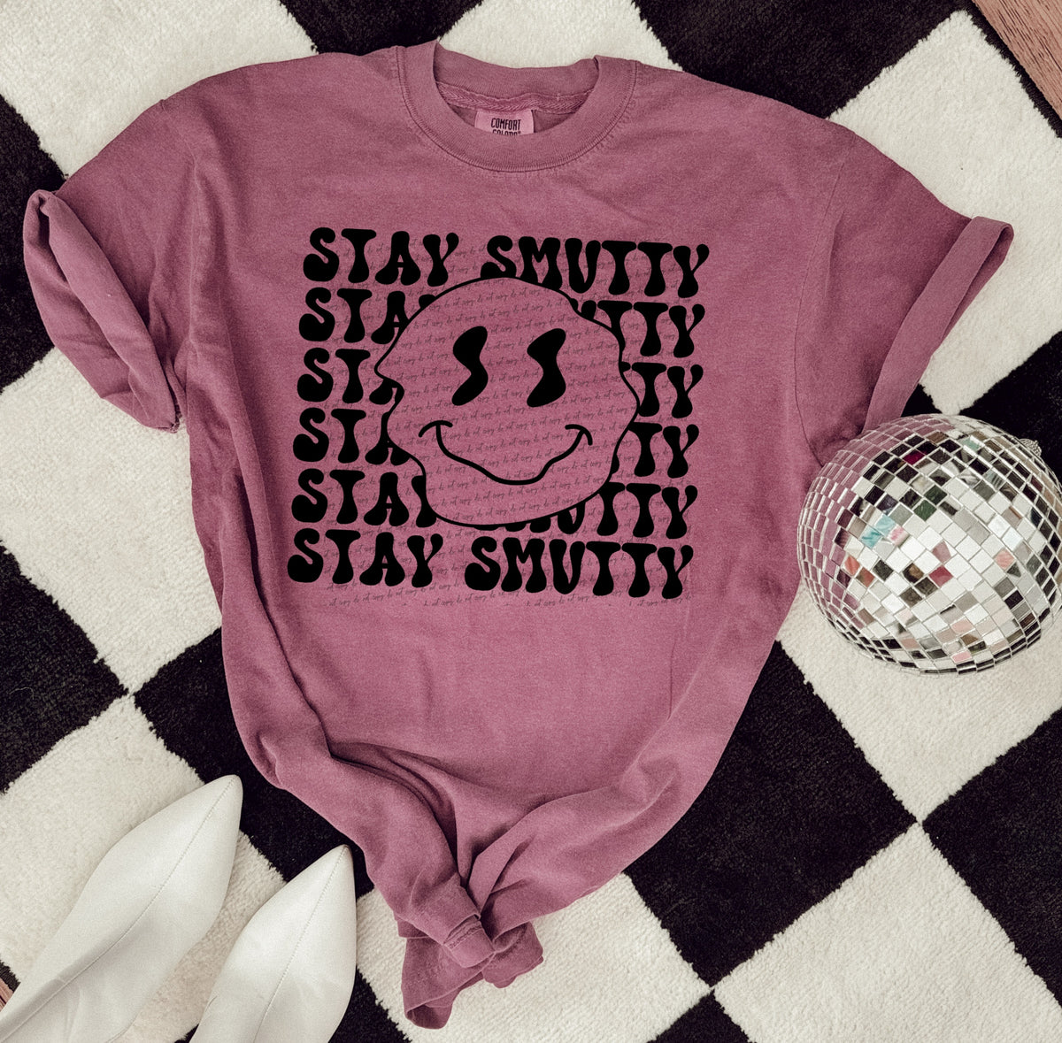 Stay smutty stacked smiley 22591 DTF transfer