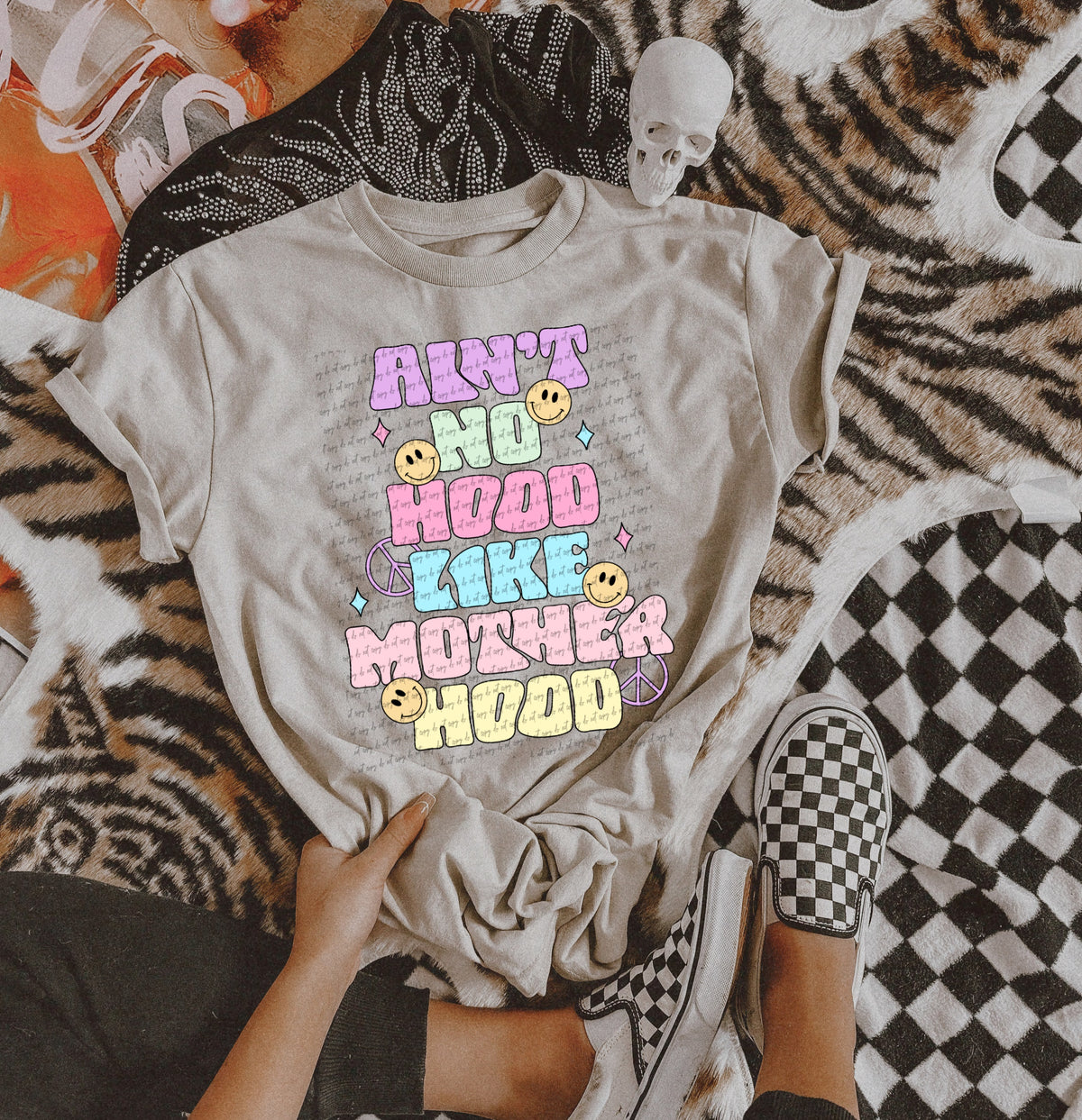 Aint no hood like mother hood colorful 22587 DTF transfer