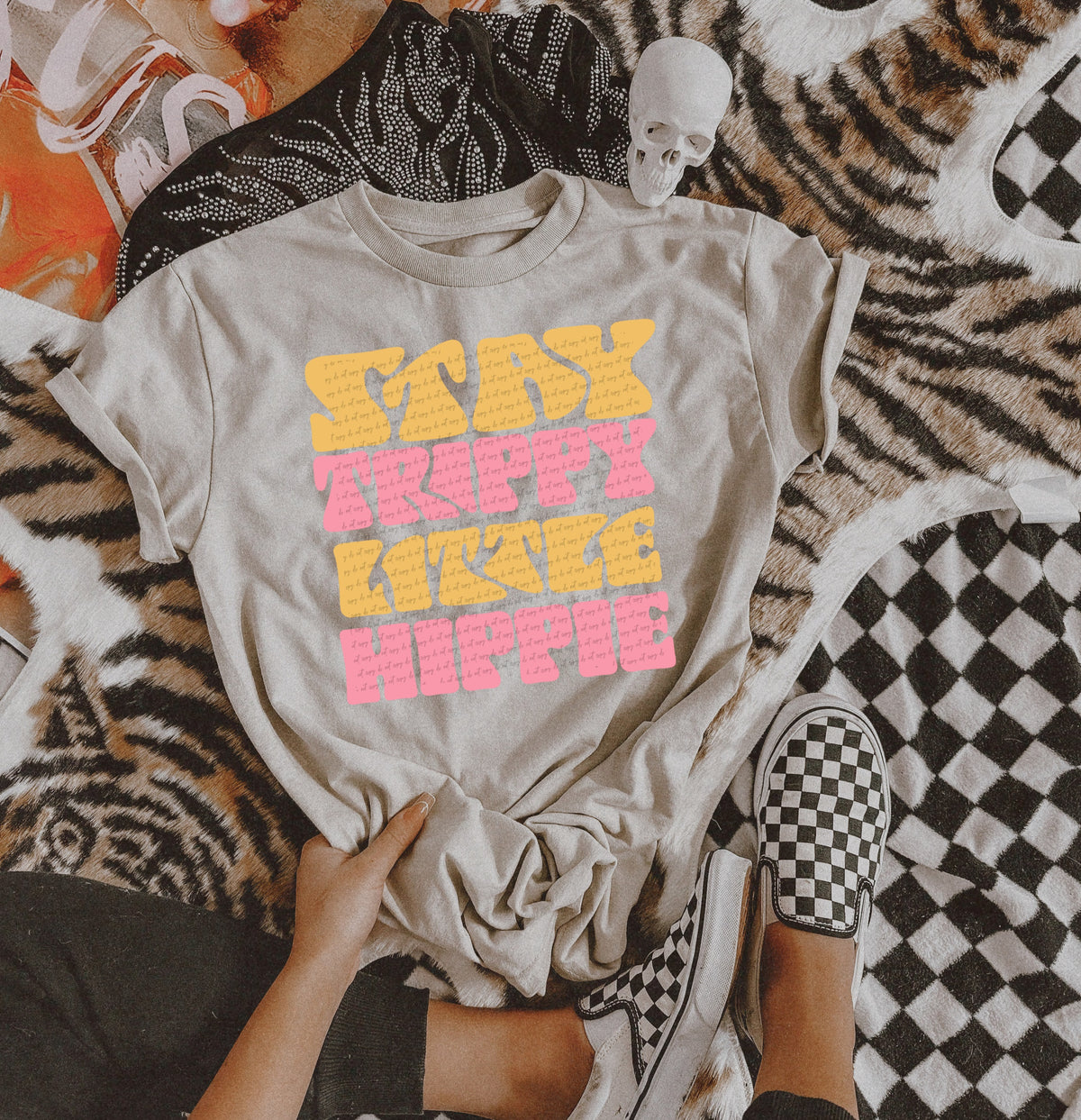 Stay trippy little hippie 22585 DTF transfer
