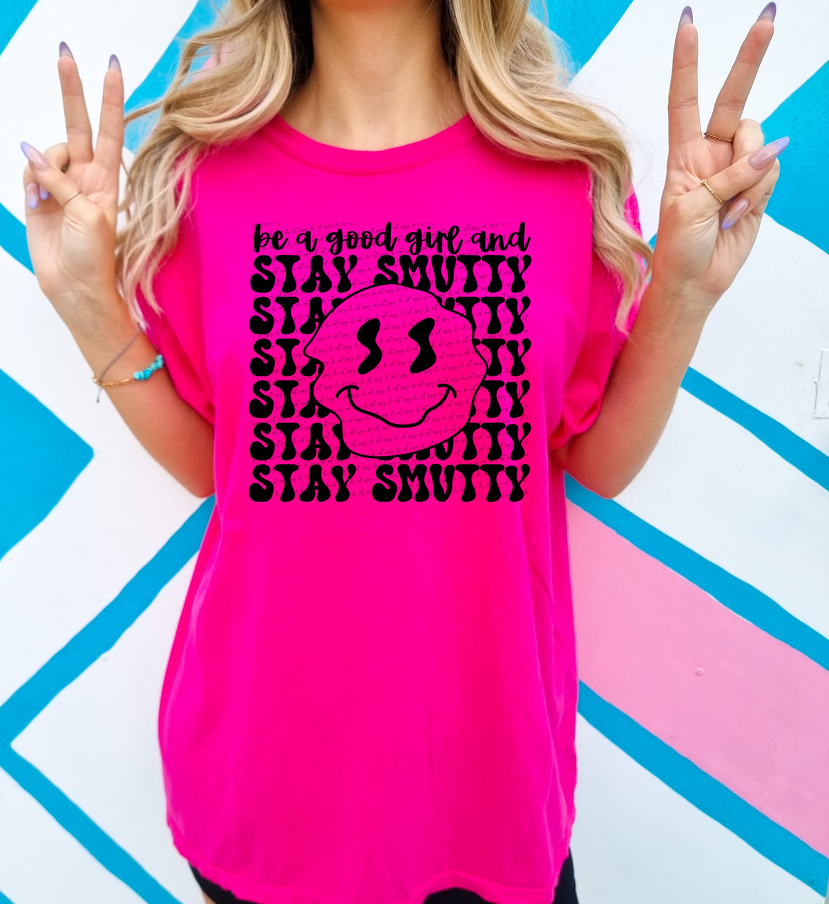 Be a good girl and stay smutty stacked 22632   DTF transfer