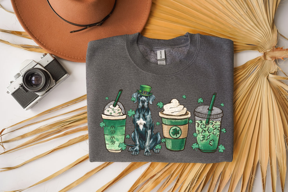 St pattys coffee dog 22668 DTF transfer