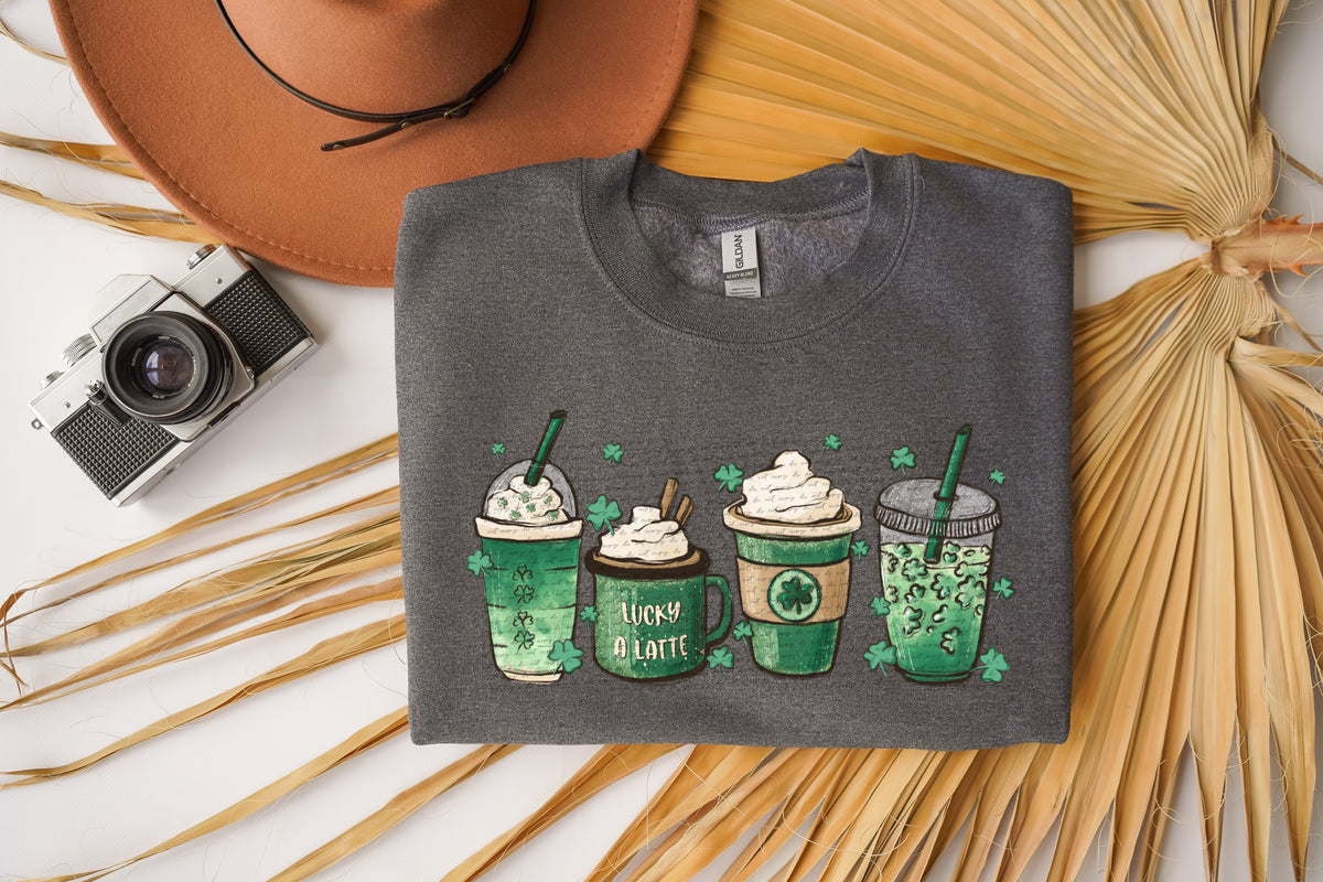 Lucky a lattee coffee 22671 DTF transfer