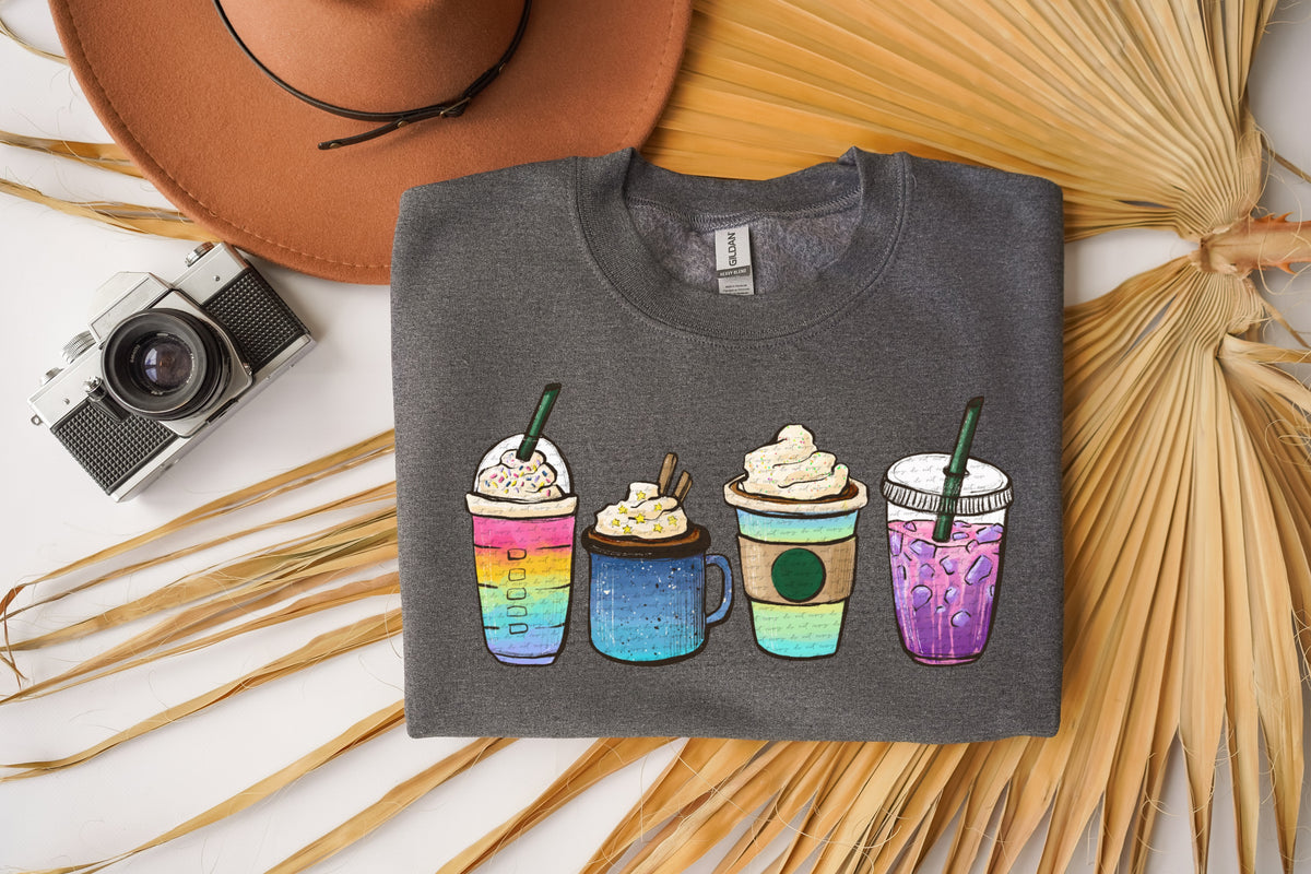 Rainbow coffee 22669 DTF transfer