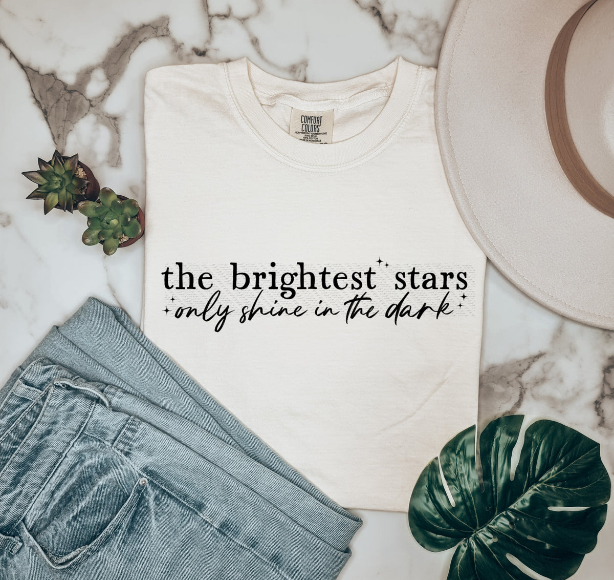 The brightest stars only shine in the dark 22663 DTF transfer