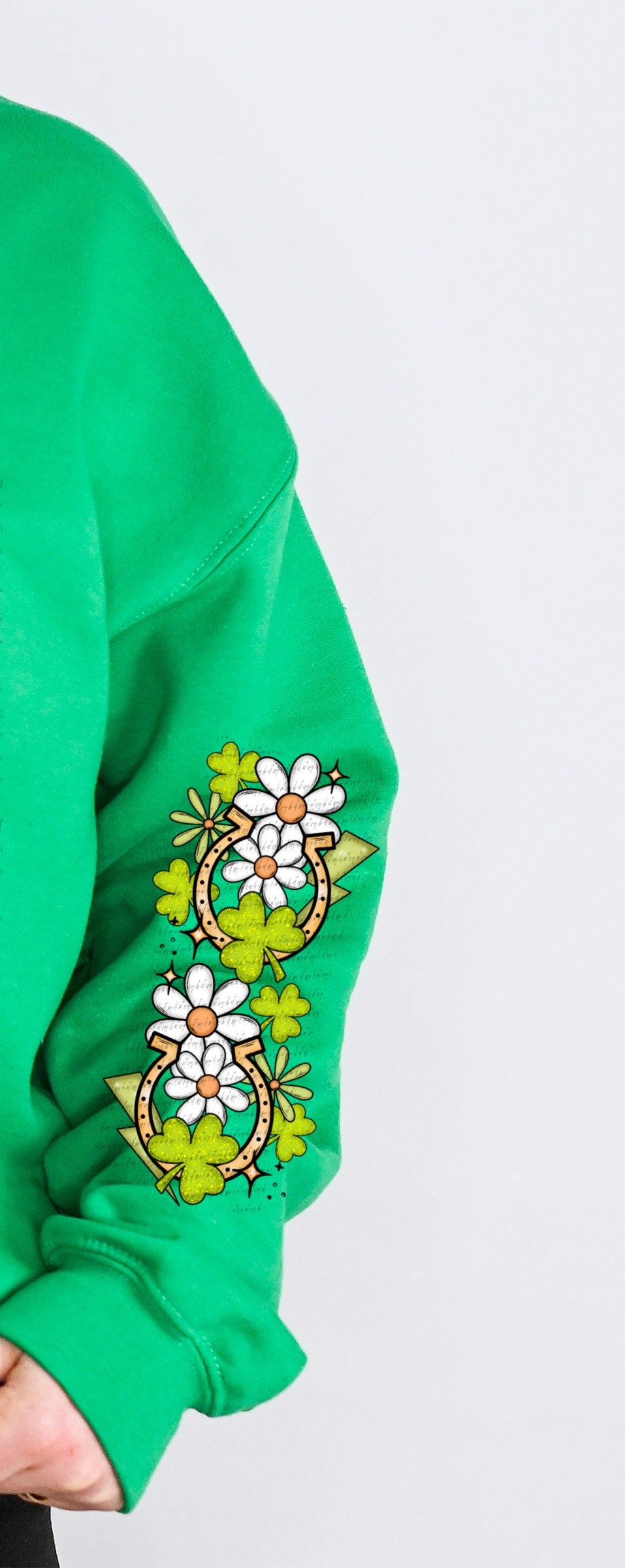 Horseshoe daisy clover SLEEVE 22655 DTF transfer