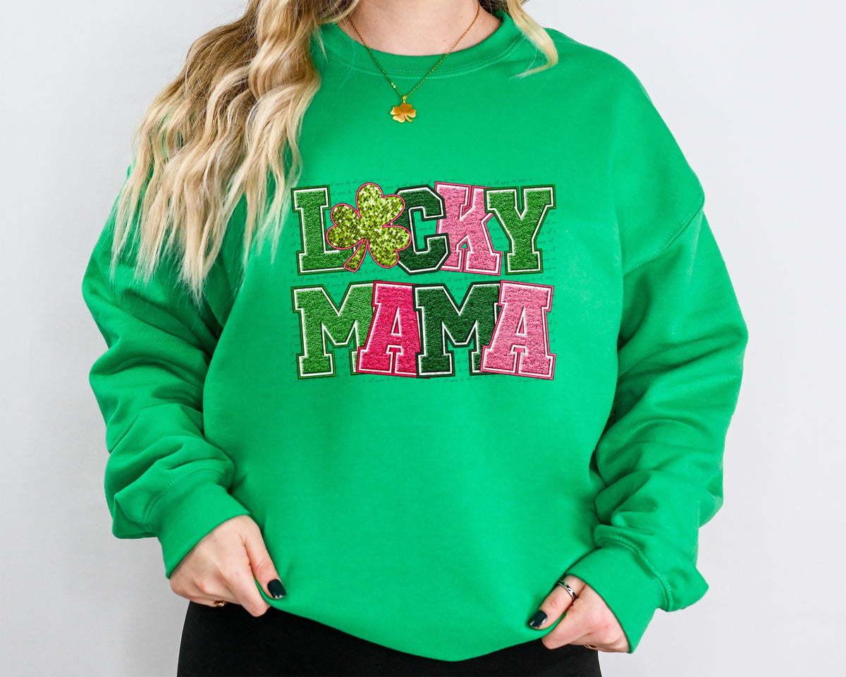 Lucky mama colorful faux 22660 DTF transfer