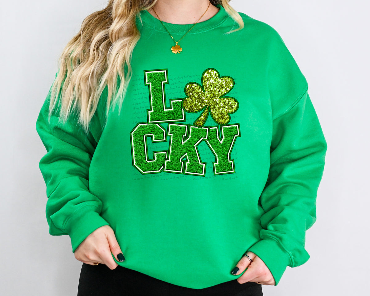 Lucky faux glitter 22659 DTF transfer