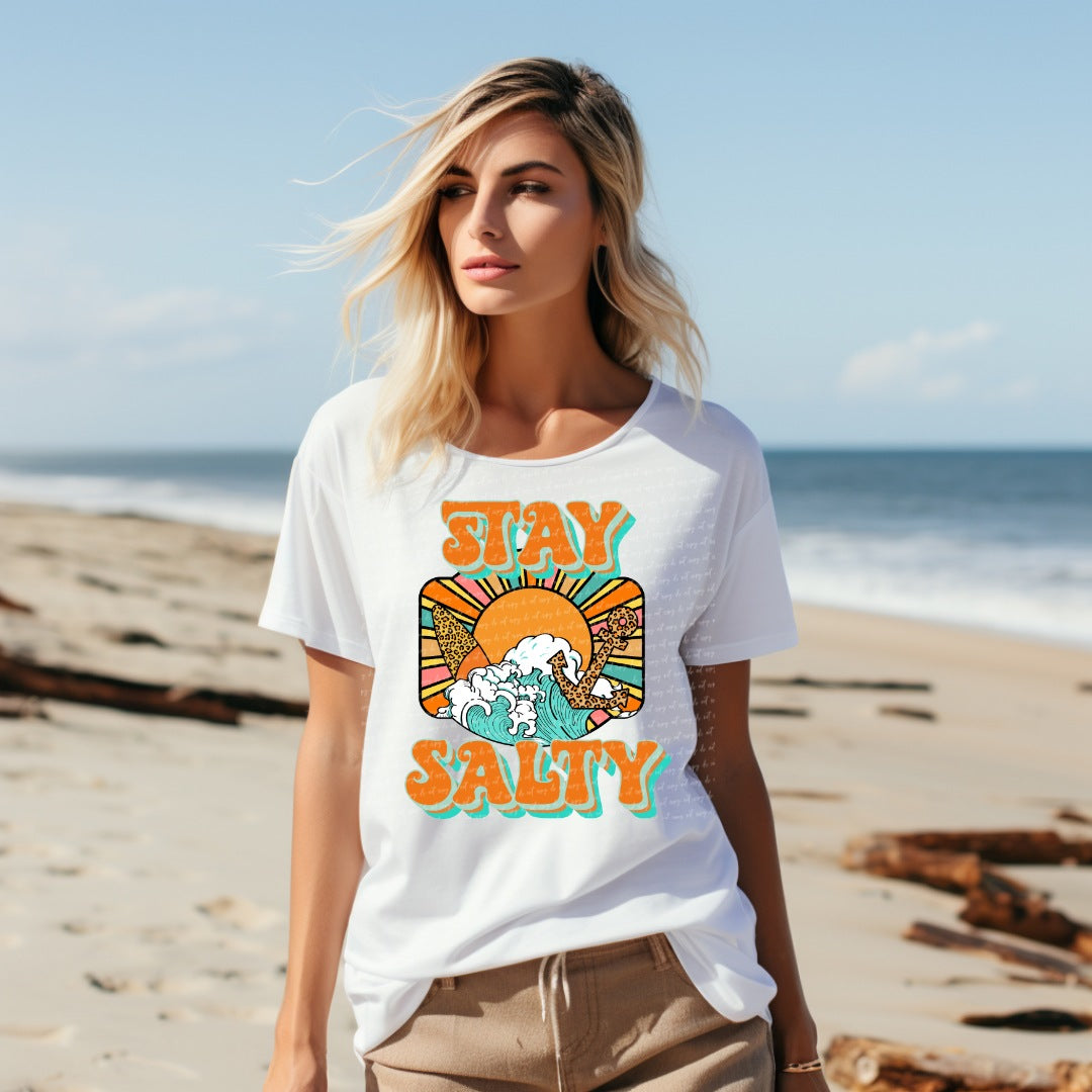 Stay salty retro 22721 DTF transfer