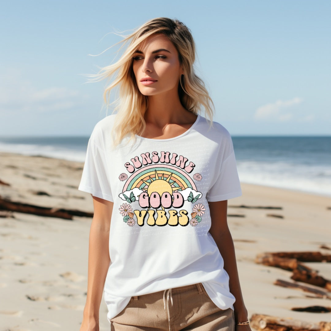 Sunshine good vibes muted colors  22719 DTF transfer